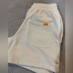 Yellow Label Unisex Cream Athletic Sweat Shorts